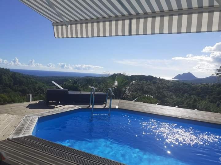 Chambre Chez L'Habitant Avec Piscine Privative Et Vue Panoramique Sur La Mer Des Caraibes Desmarinieres Dış mekan fotoğraf